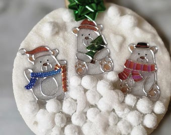 Snowman Ornament - Triple Snowmen Ornament