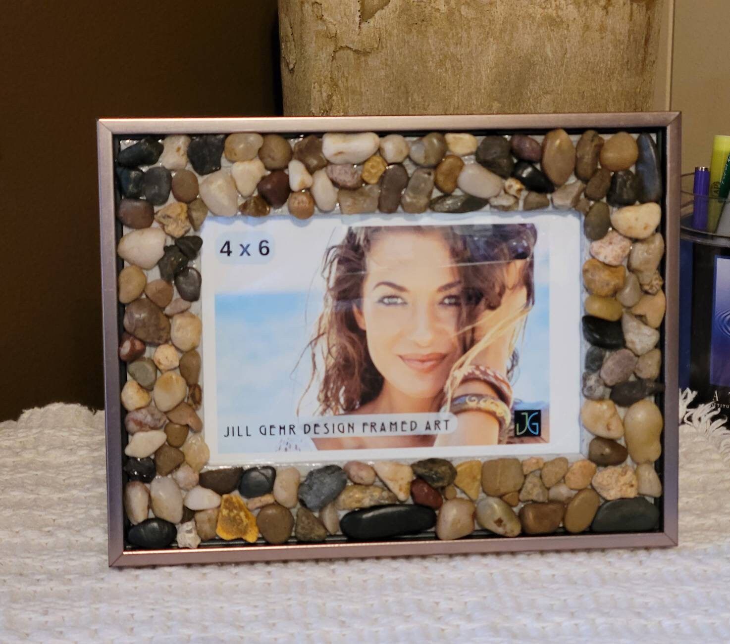 SEASCAPES Frame Stone Frame Pebble Frame Rustic Frame Family Gift Idea