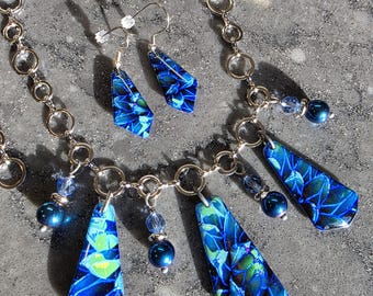 Desert Bloom Collection - Deep Blue Necklace - Handcrafted Designer Pendant Necklace - Artisan Necklace - Gift for Her