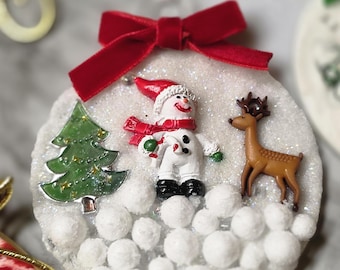 Handmade Snowman Christmas Ornament