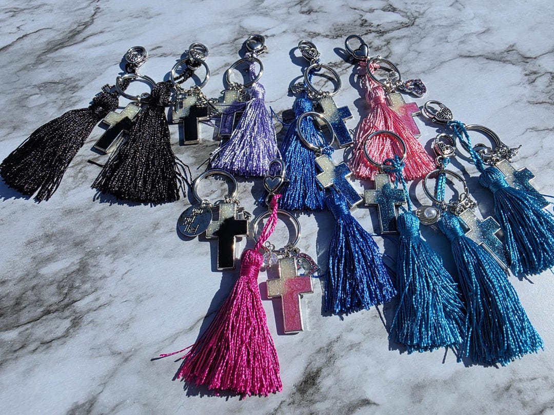 Crafted Keychains Handmade Crafted Cross Keychains - Etsy