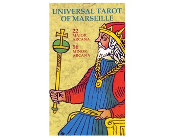 Mazzo universale dei Tarocchi di Marsiglia + 1 carta tarocchi lettura cieca • 78 carte, mazzo di tarocchi, strumento oracolo, strumento tarocchi, strumento divinazione