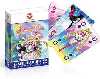 Mazzo di carte da gioco Anime Manga di Sailor Moon • Carte da gioco, Sailor Moon, Hase, Poker, Luna, Katzen