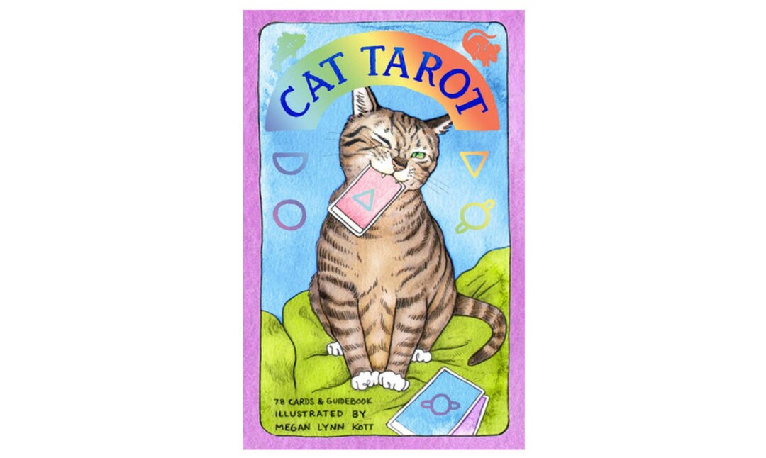 Tarotkarten Set 78 Karten Katzen Design - Anfänger Tarot Deck 10,5x6,2cm