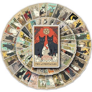78 Katzen Tarot-Sticker