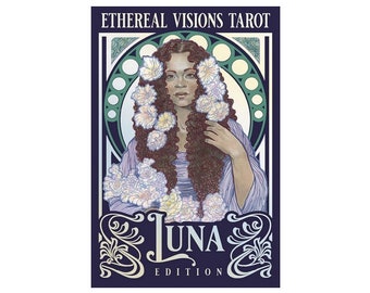 Ätherische Visionen Tarot Luna Edition 80 Tarotkarten + Booklet + 1 Karte blindes Tarotlesen • Tarotdeck, Tarotwerkzeug, Weissagungswerkzeug