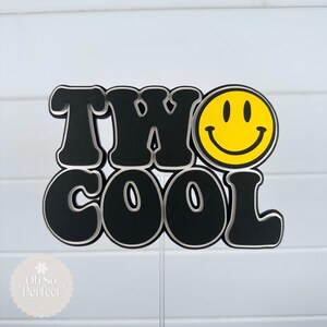 Two Cool Cake Topper | Retro 2nd Birthday Party Decor