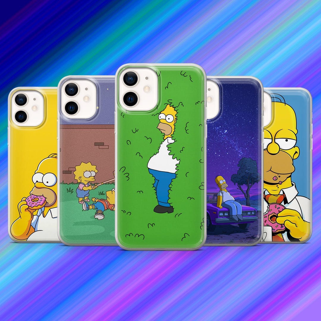 Simpsons Homer Phone Case Funny Meme Cover - iPhone 17, 16, 15, 14 ,13 ...
