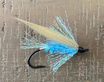 Salmon and Steelhead Flies - Blue Ice Shrimp - Size 1 - Daiichi 2161 Salmon Curved