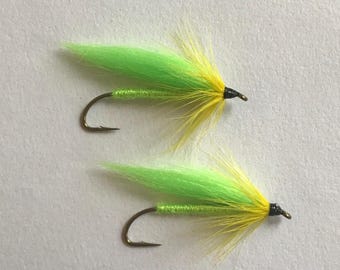 Green Cardinal - Salmon and Trout Streamer Flies - 2 Pack Combo