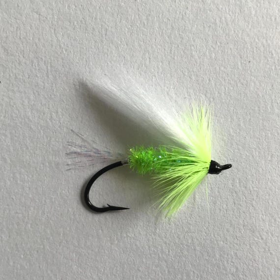 Salmon and Steelhead Flies - Green Polar Shrimp - Size 1 - Daiichi 2161 Salmon Curved