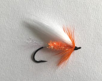 Salmon and Steelhead Flies - Orange Polar Shrimp - Size 1 - Daiichi 2161 Salmon Curved