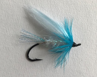 Salmon and Steelhead Flies - Blue Polar Shrimp - Size 1 - Daiichi 2161 Salmon Curved