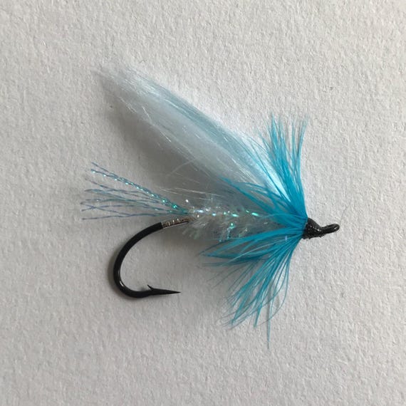 Salmon and Steelhead Flies - Blue Polar Shrimp - Size 1 - Daiichi 2161 Salmon Curved