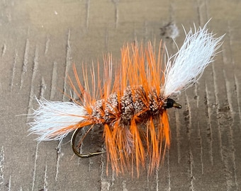 Orange Salmon Bomber - An effective dry fly for salmon, trout and bass