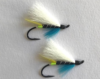 White Blue Charm - Atlantic Salmon Flies - 2 Pack Combo