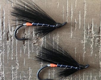 Black Bear Orange Butt - Atlantic Salmon Flies - 2 Pack Combo