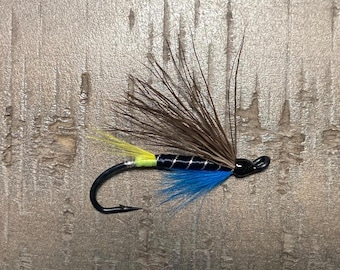 Green Butt Dark Wing Blue Charm, A Traditional Newfoundland Atlantic Salmon Fly