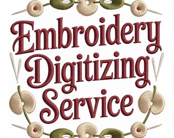 Servicio de digitalización de bordados personalizados: todos los formatos