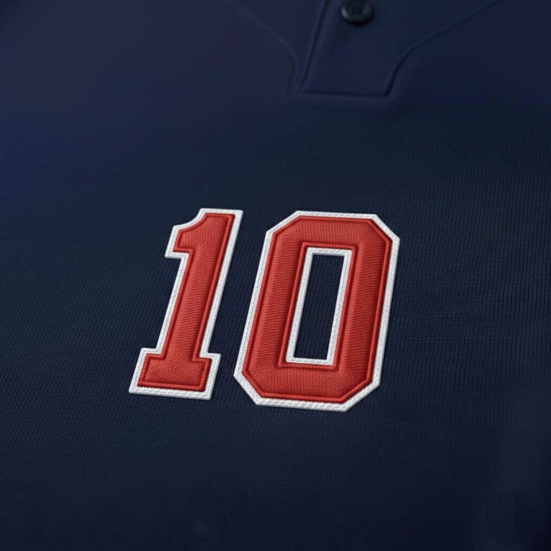 Number 10 Varsity Font Machine Embroidery Design (pes, Dst, Jef, Exp ...