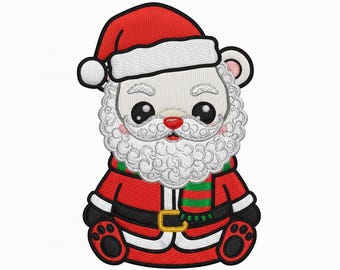 Paquete navideño - Set de apliques kawaii: lima de oso de Papá Noel y máquina de jengibre