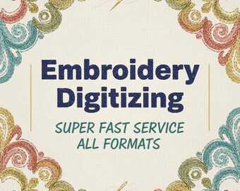 Servicio de digitalización de bordados personalizados: Conversión rápida de imagen a archivo de máquina (todos los formatos)