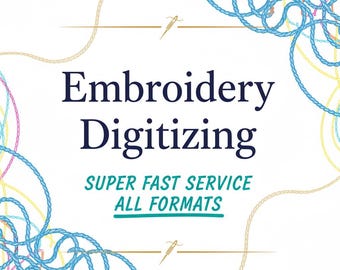 Super FAST Custom Logo Embroidery Digitizing Service | All Formats: Dst ,  Pes , JEF EXP
