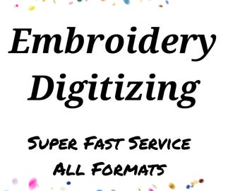 Servicio de digitalización de bordados personalizados ultrarrápido: archivos DST, PES y JEF