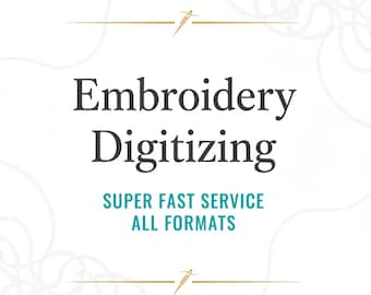 Servicio de digitalización de bordados personalizados / Logotipo, imagen a pes, dst, jef, exp