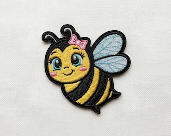 Cute Bee Design,  Bee File, Girl Bee Pattern, Bumble Bee PES, Baby Bee Design, Bee With Bow PES, Machine Embroidery Design, Instant Download