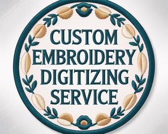 Custom Embroidery Digitizing Service, Logo Digitizing, Convert Image to DST PES JEF, Professional Digitizing , Fast Turnaround