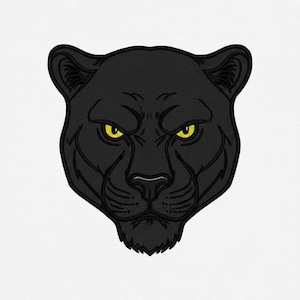 Black Panther Head Embroidery Design – Wild Cat Machine File (pes, dst, exp, jef, hus, vip, vp3, xxx) (Instant download)