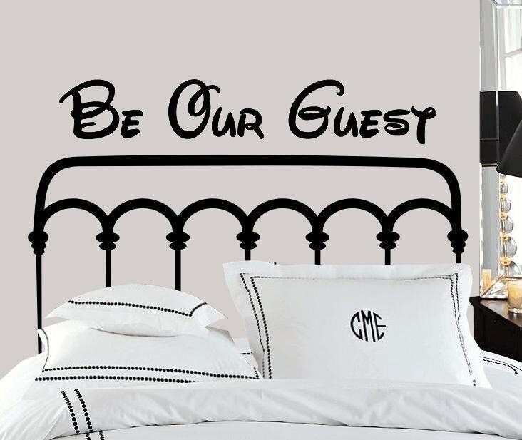 wall decal be our guest vinyl letters guest room bedroom | etsy