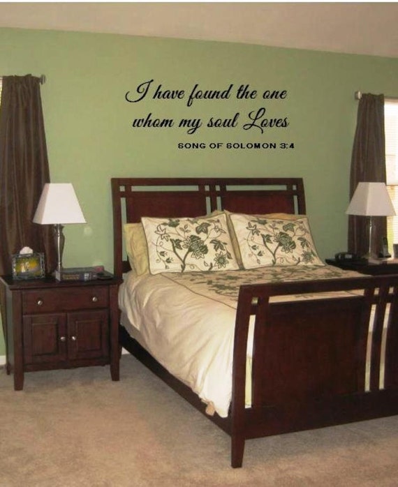 Wall Decal I Have Found The One Whom My Soul Loves Song Of Solomon Bedroom Romantic Saying Scripture Wedding Gift