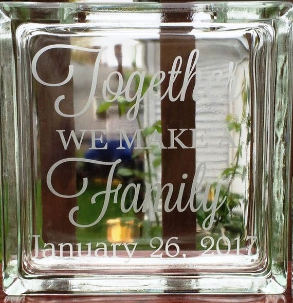 Single Glass Block Sand Ceremony Block No Pouring Vases Etsy
