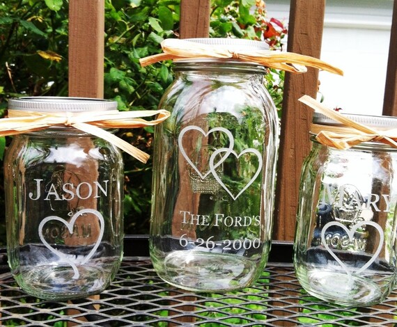 3 piece personalized mason