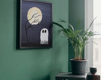 Halloween Ghost Digital Art Print