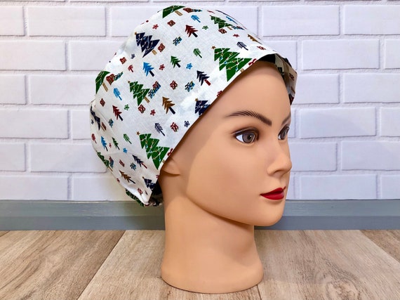 Christmas Trees and Presents Unisex Surgical Scrub Hat 