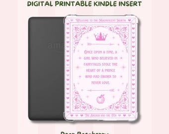 Once Upon a Broken Heart Kindle Insert | Digital Download | Printable Cover 2 Sizes | The Archer & The Fox Vibes | Book Lover Aesthetic