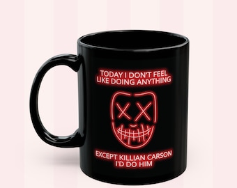 God of Malice Inspired Mug | Killian Carson Black Mug | Little Rabbit Ceramic Cup | God of Legacy Series | Dark Romance Books Aesthetic