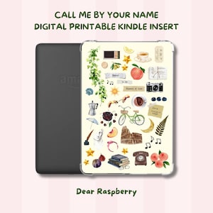 Call Me By Your Name Kindle Insert | Digital Download | Printable Cover 2 Sizes | Elio & Oliver Vibes | Book Lover Aesthetic