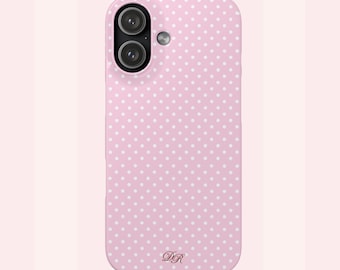 Cotton Candy | Pink White Polka Dots Phone Case | iPhone & Samsung Cover | Glossy or Matte Finish | Coquette Aesthetic
