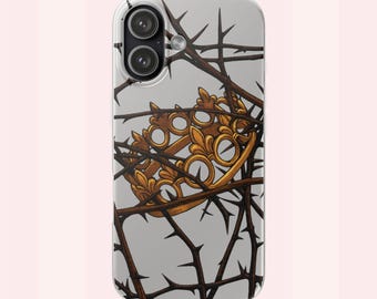 Thorn Crown | The Cruel Prince Phone Case | Flexi iPhone & Samsung Cover | Fantasy Book Lover Aesthetic