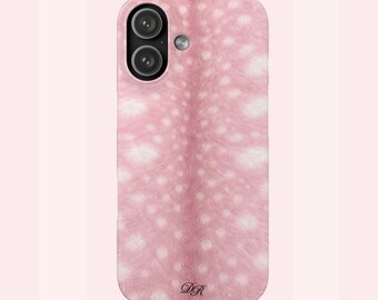 Pink Deer Print Phone Case | iPhone & Samsung Cover | Glossy or Matte Finish | Coquette Aesthetic