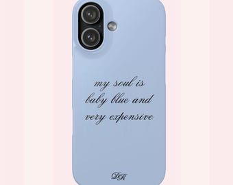 Baby Blue | Light Blue Phone Case | iPhone & Samsung Cover | Glossy or Matte Finish | Cool Girl Aesthetic