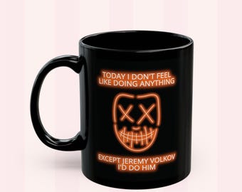 God of Wrath Inspired Mug | Jeremy Volkov Black Mug | Lisichka Ceramic Cup | God of Legacy Series | Dark Romance Books Aesthetic
