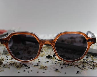 Handmade Vintage Orange Sunglasses: Retro Luxury Eyewear