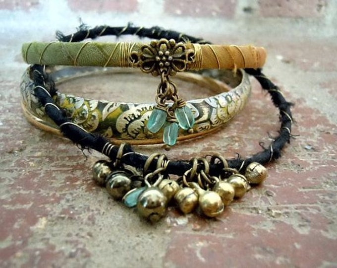 Gypsy Bracelet / Bohemian Bracelet / Gypsy Bangle Bracelet / Etsy