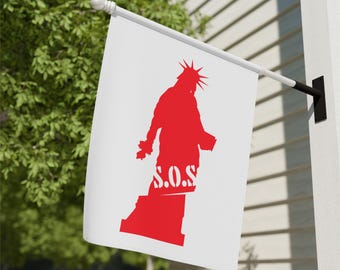 Bandeira de jardim da Estátua da Liberdade, decoração patriótica para casa