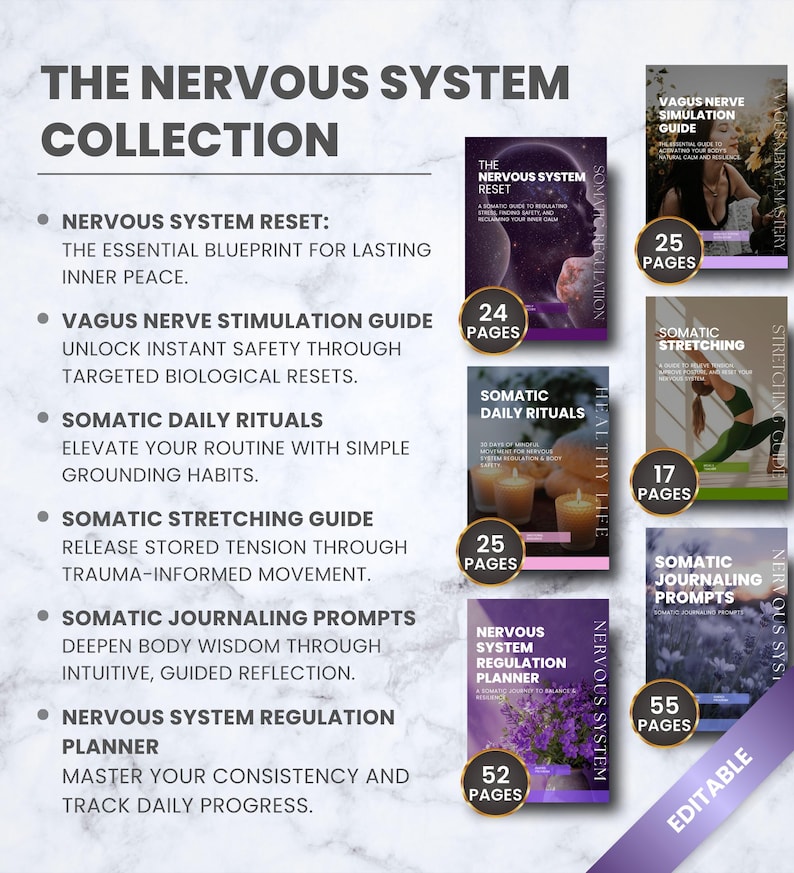 Somatisches Coaching-Business-System, Marketing- und Onboarding-Kit, PLR-Canva-Vorlagen zur Regulierung des Nervensystems, Wellness-Business-Komplettpaket Bild 2